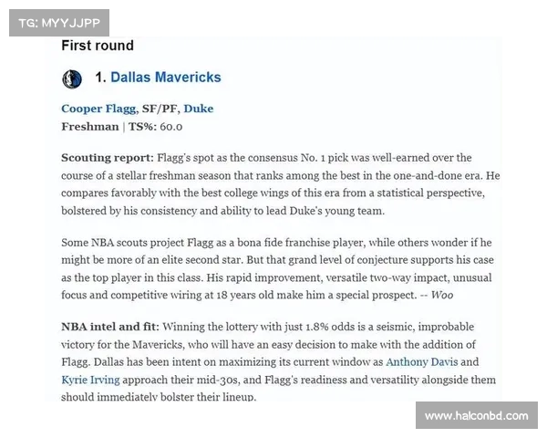 ESPN最新模拟选秀榜单:弗拉格居状元 星二代列探花 杨瀚森未入选 ESPN最新模拟选秀榜单:弗拉格居状元 星二代列探花 杨瀚森未入选